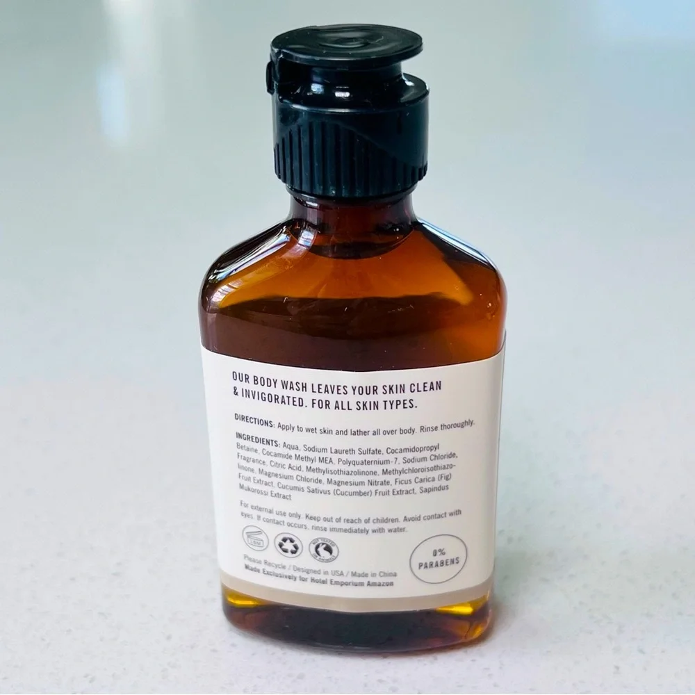 WOODBURY & CO Brown Sugar Fig Travel Bath Set Shampoo Body Wash Conditioner NWT